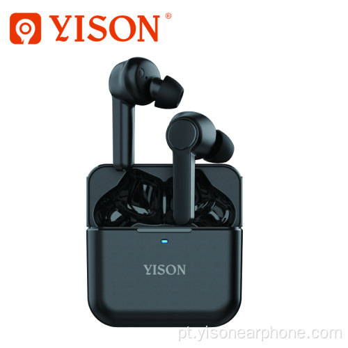 Fone de ouvido sem fio YISON TWS versão 5.0